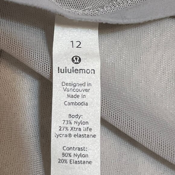 lululemon Gray Sleeveless Tunic Top Size 12 Sheer Mesh Back Lightweight Stretchy - Picture 3 of 7